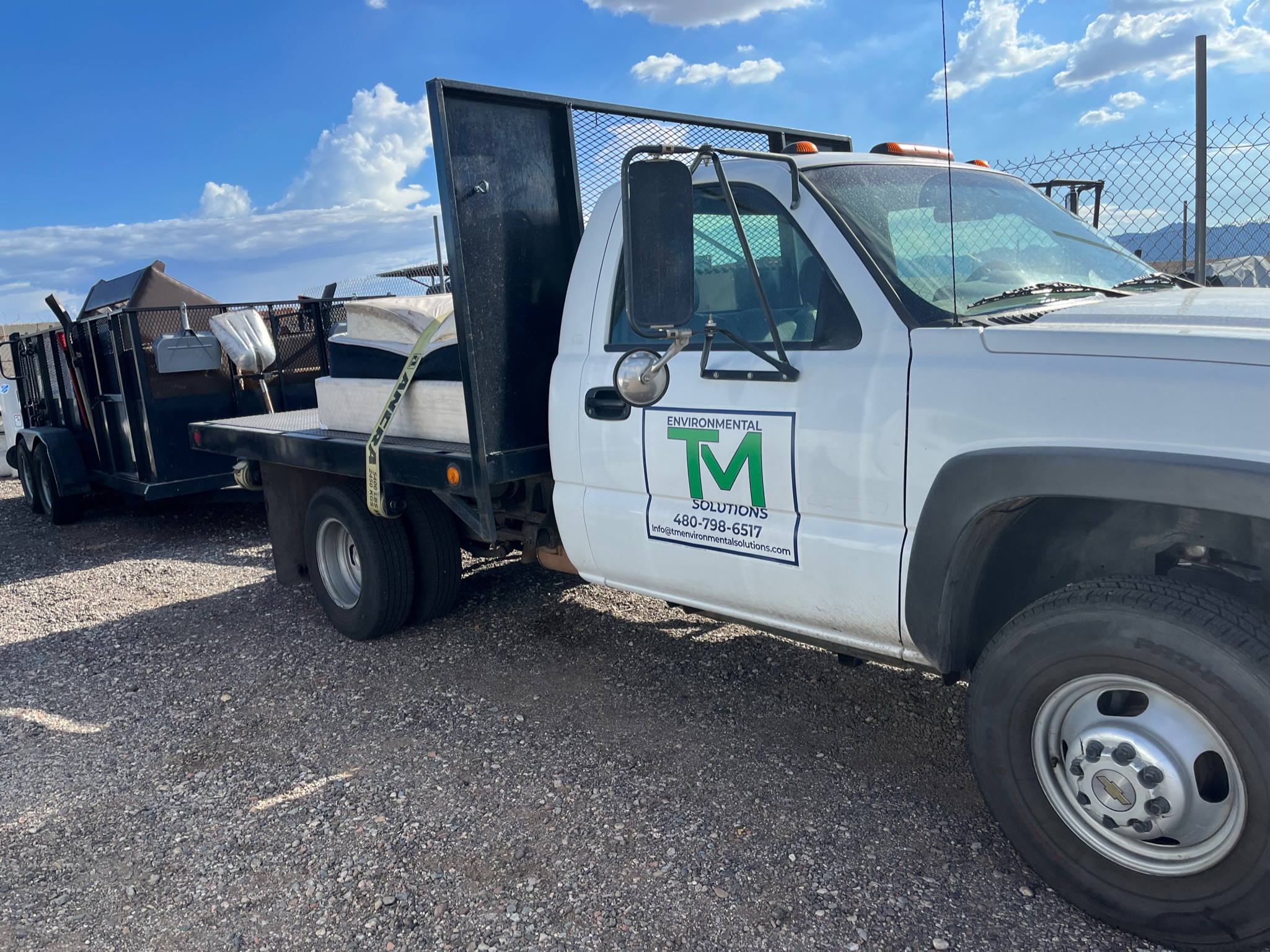 TM Junk Removal Truck and Trailer in Chandler