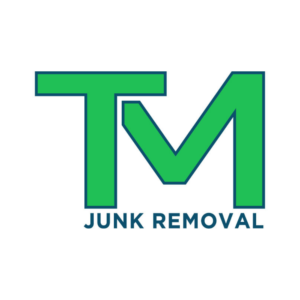 TM Junk Removal Logo - green and blue